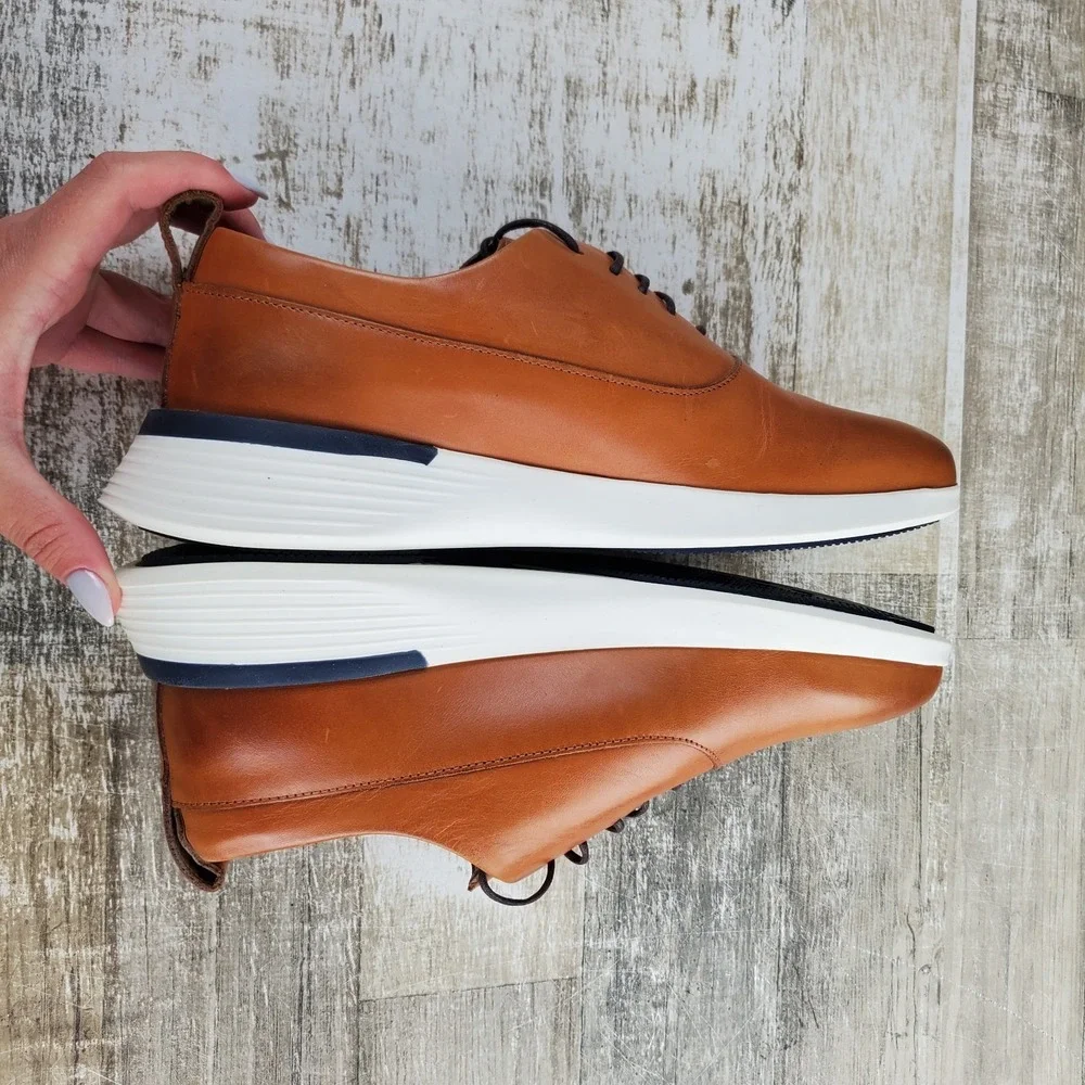 Wolf & Shepherd Crossover Mens Derby Shoes Sz 6 M Comfort Honey Leather Lace Up